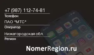 Кто звонил с 9871127481 - регион и оператор